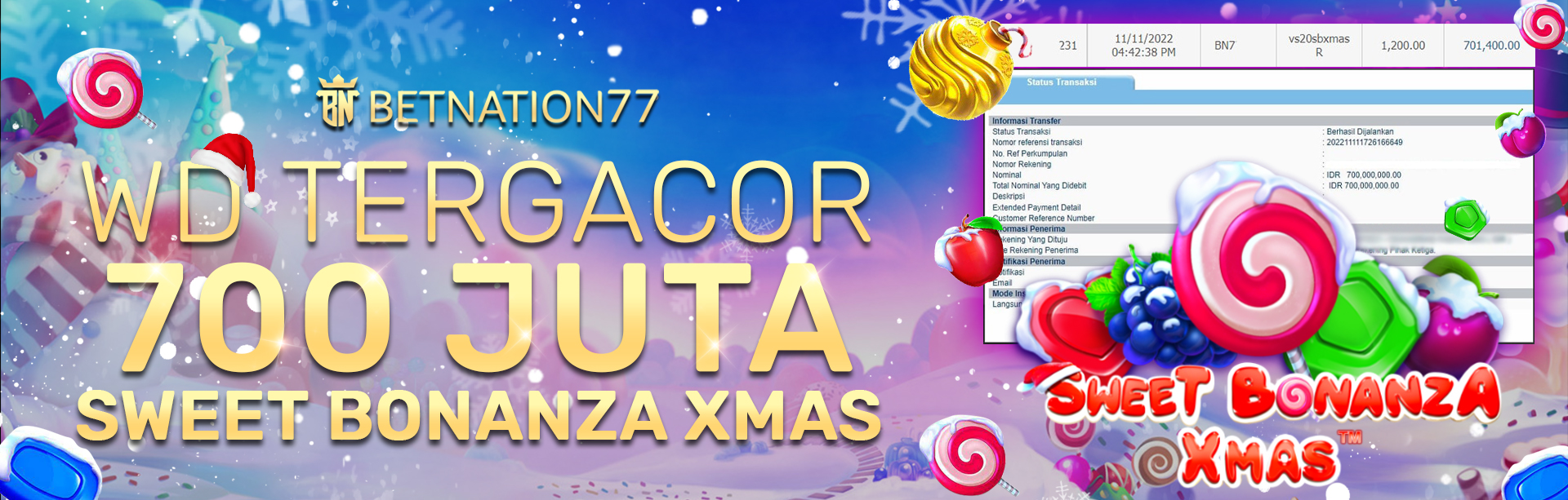 WD TERGACOR SWEET BONANZA XMAS