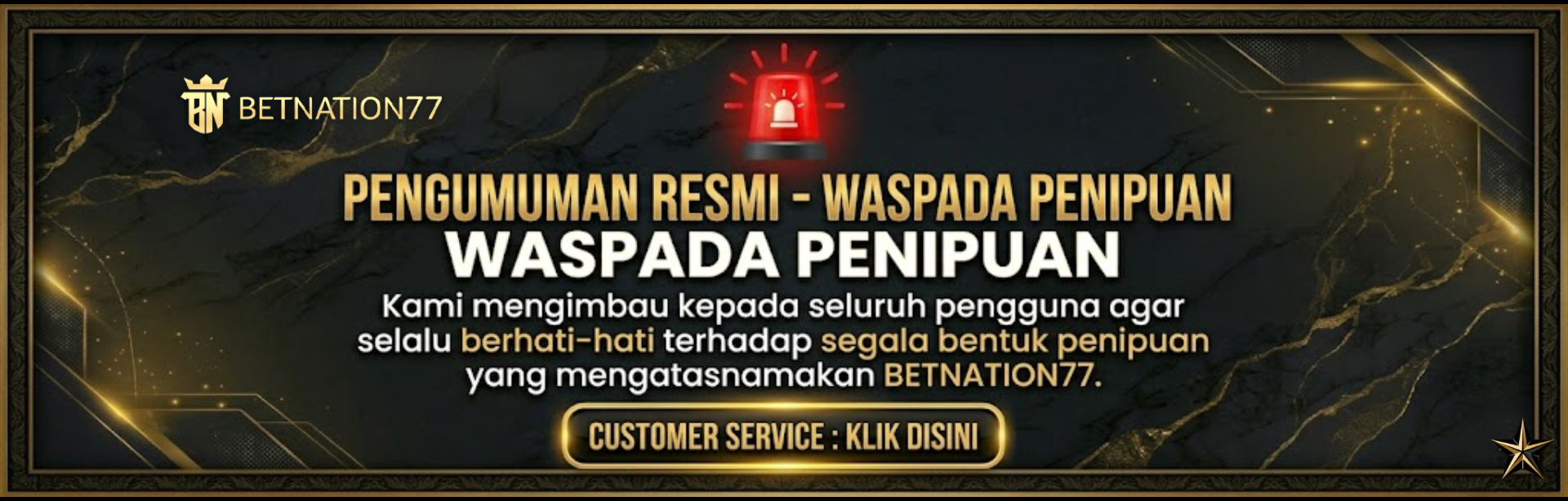 HATI-HATI TERHADAP PENIPUAN MENGATASNAMAKAN SITUS BETNATION77