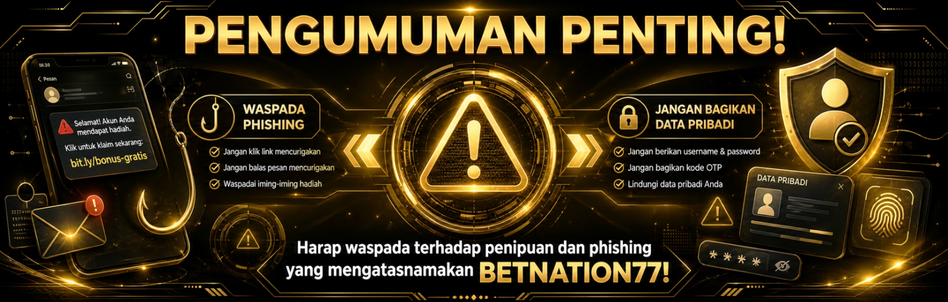 HATI-HATI TERHADAP PENIPUAN MENGATASNAMAKAN SITUS BETNATION77